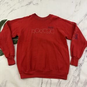 Bodega Bay California Vintage 80s Pullover Sweatshirt Size Xl Red Lettering
